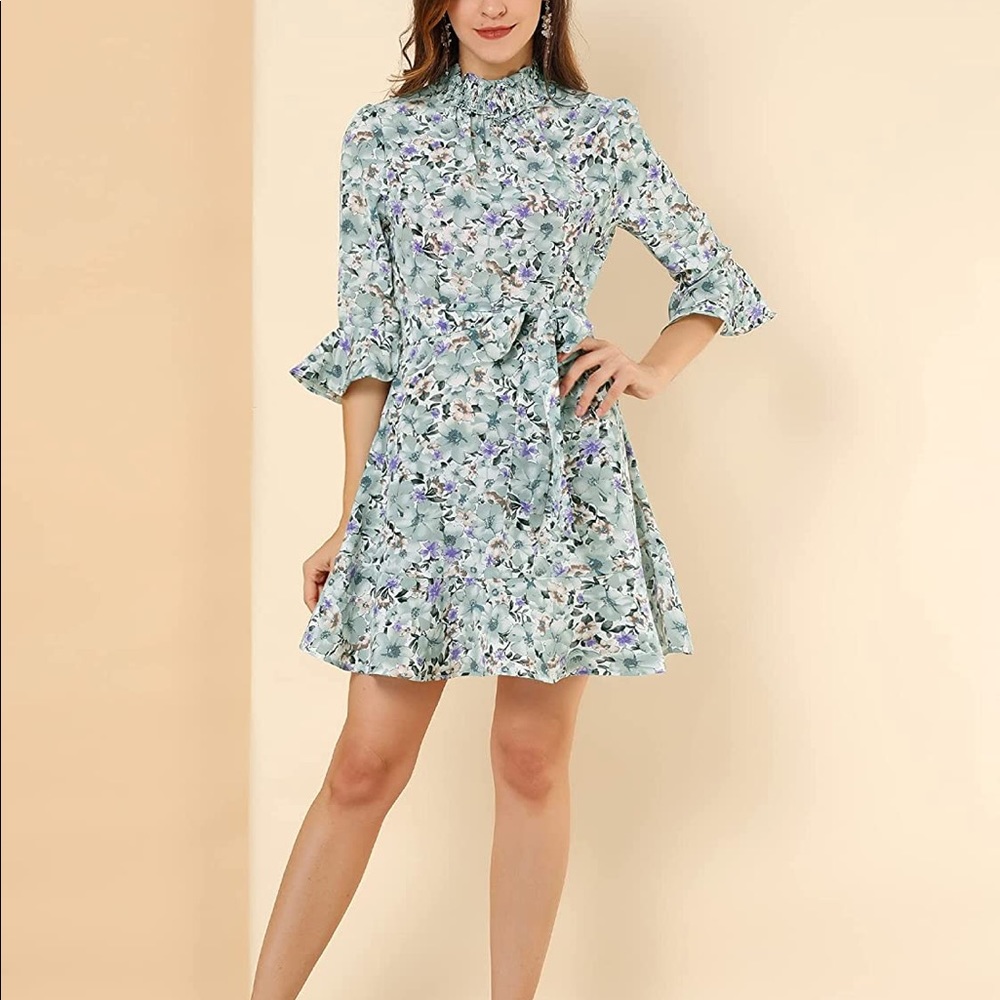 Allegra K Floral Dress